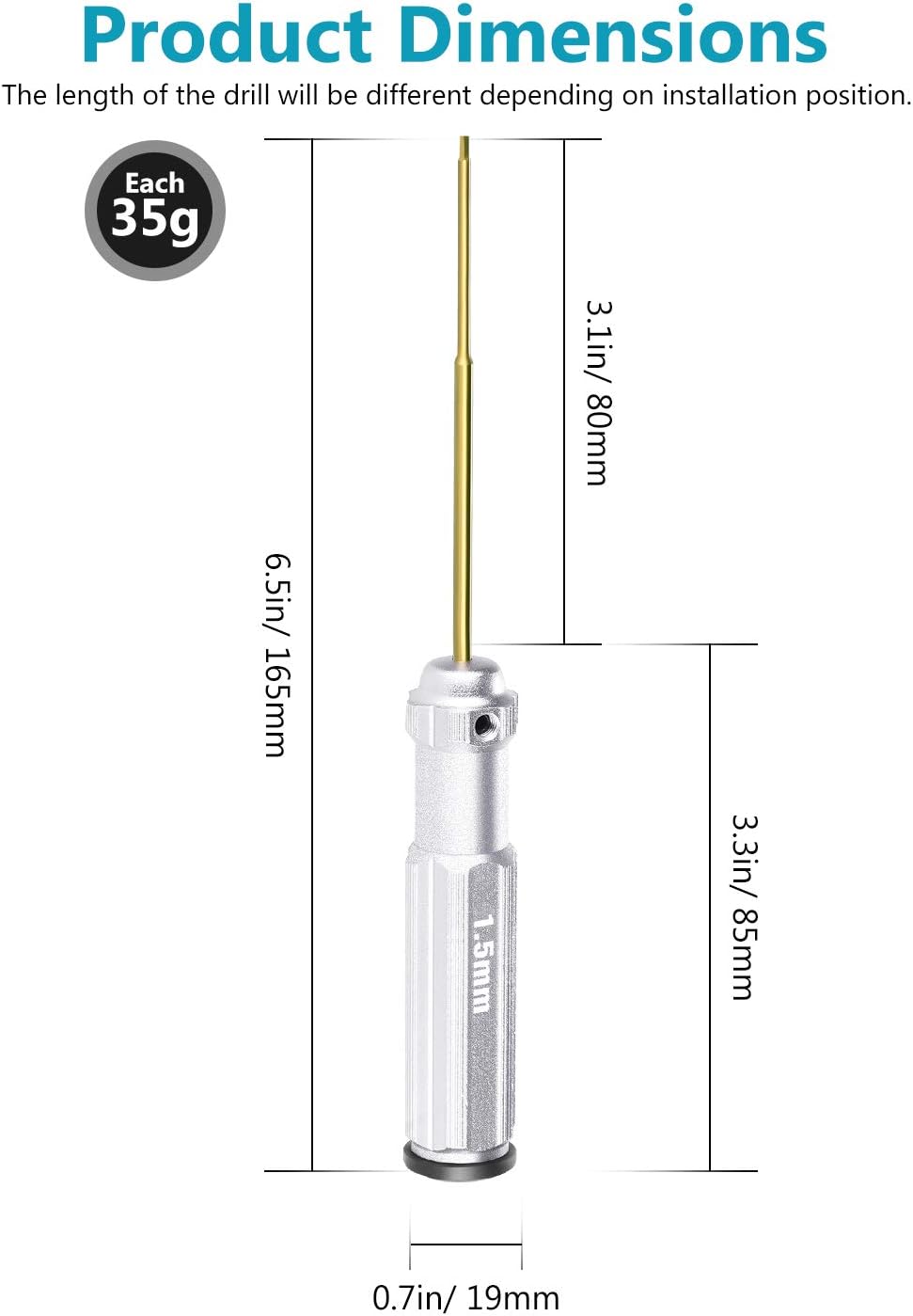 4 Pc. Hex Screwdriver Set image 2
