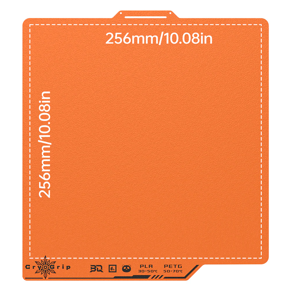 Panda CryoGrip Frostbite (Coarse) Buildplate (A/P/X) ORANGE