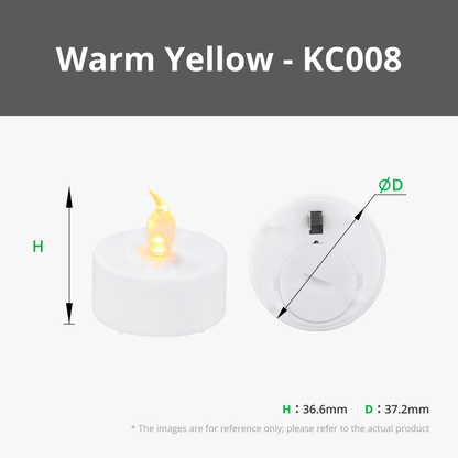 LED Flame Tea Light Candle Set (12pcs) image 1