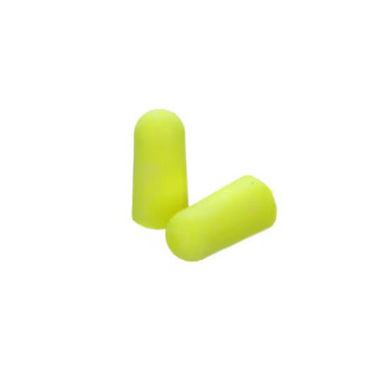 3M E-A-Rsoft Yellow Neon Earplugs Uncorded 312-1250 (200 Pair/Box) image 0