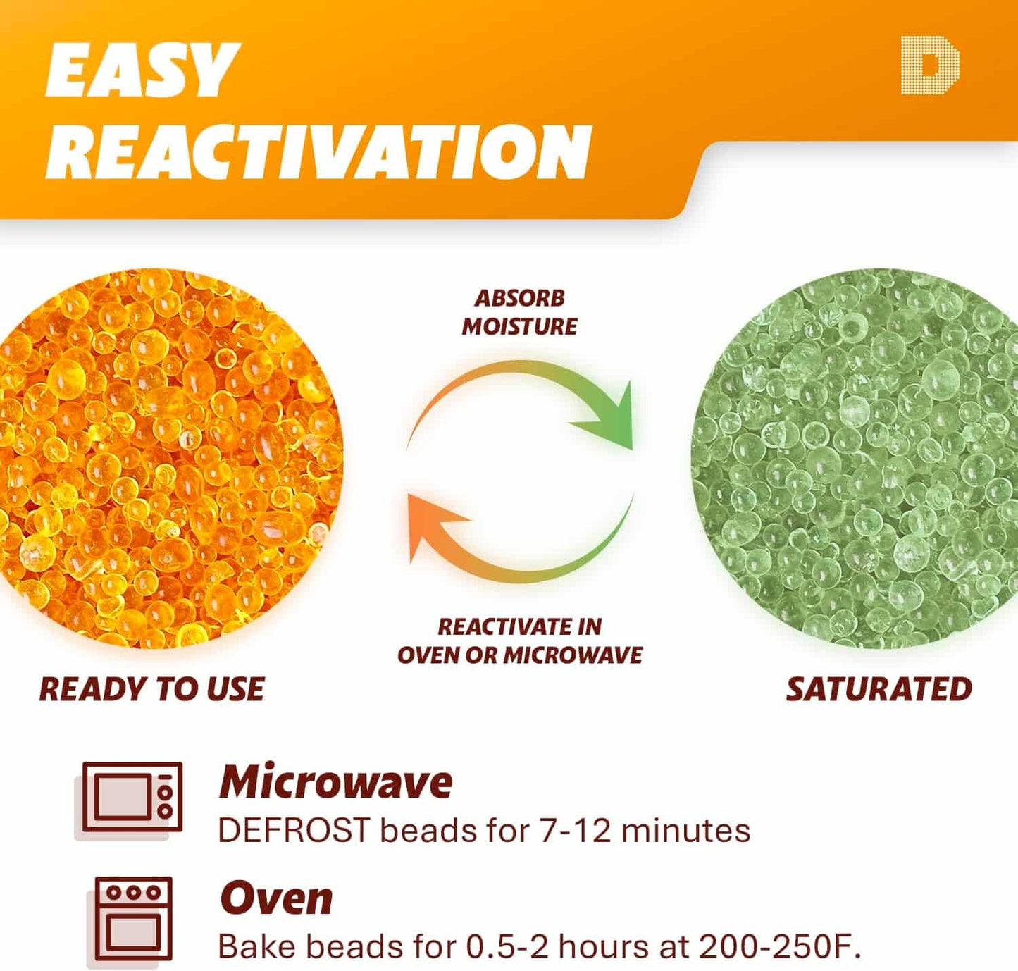 Dry & Dry Desiccant Silica Beads (2lbs) image 1